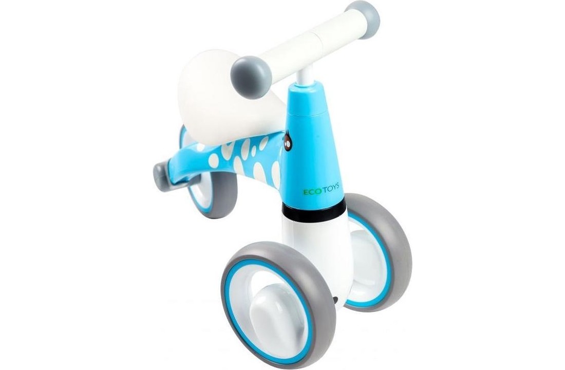 Kinder loopfiets - driewieler - blauw & wit