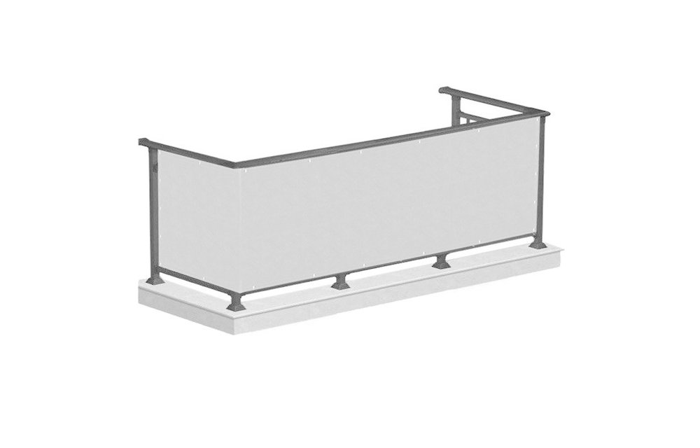 Balkon afdekhoes - schaduwnet - 90x500 cm - grijs