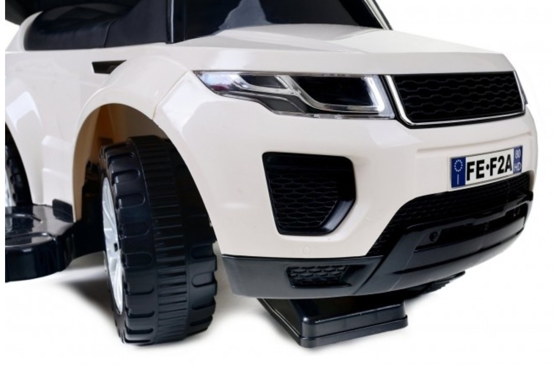 Loopwagen met duwstang - wit- met uitvalbeveiliging