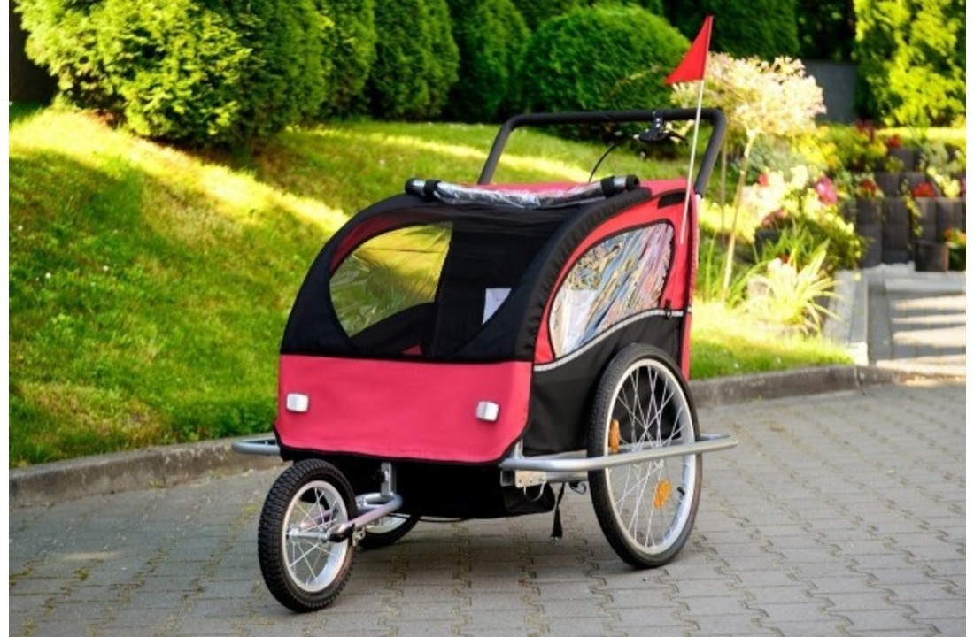 Fietskar voor kinderen - multifunctionele loopwagen - rood