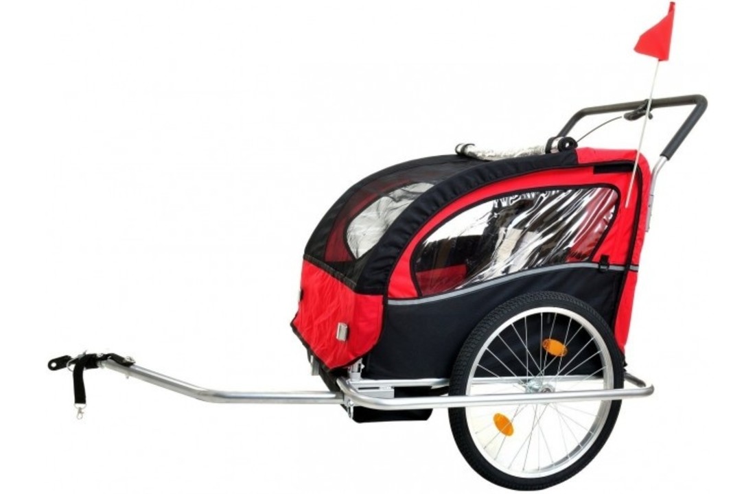 Fietskar voor kinderen - multifunctionele loopwagen - rood
