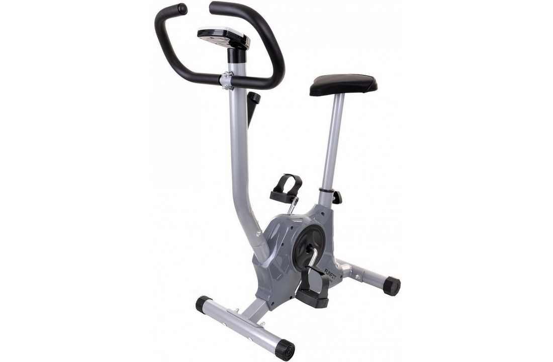 Hometrainer fiets - grijs - mechanische weerstand