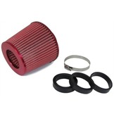 Sport luchtfilter met adapter 60/65 / 70mm rood