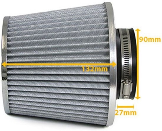 Sport luchtfilter met adapter 60/65 / 70mm rood