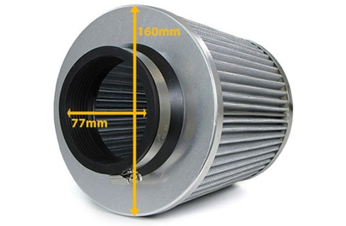 Sport luchtfilter met adapter 60/65 / 70mm rood