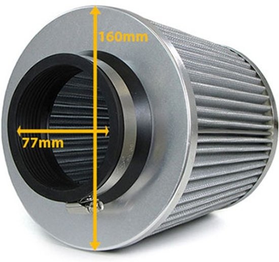 Sport luchtfilter met adapter 60/65 / 70mm rood