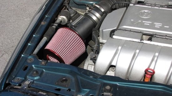 Sport luchtfilter met adapter 60/65 / 70mm rood