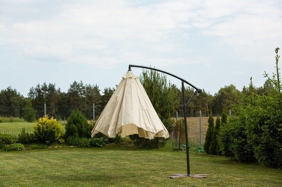 Zweefparasol 3 meter diameter Beige - inklapbaar