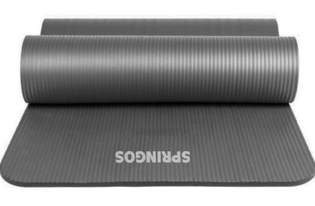 Fitness mat - Grijs - 180cm x 60cm x 1,5cm