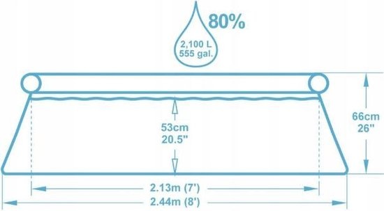 Bestway Fast Set 244 x 66 cm opblaaszwembad - met pomp en accessoires