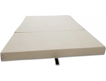 Logeermatras - camping matras - reismatras - opvouwbaar matras - 80 x 200 x 10 - creme
