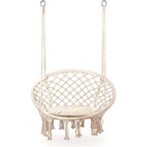 Hangstoel met kussen - schommelmand - wit