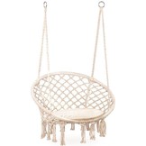 Hangstoel met kussen - schommelmand - wit