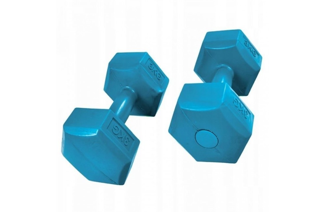 Dumbbell set 2x 3 kg - totaal 6 kg - blauw