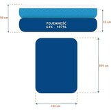 Opblaaszwembad - rechhoek - 305x183x50 cm - blauw