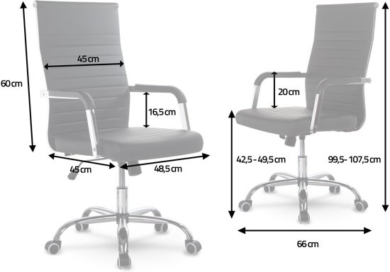 Moderne bureaustoel bruin - Boston design - ergonomisch