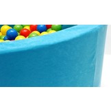Ballenbak - stevige ballenbad -90 x 40 cm - 200 ballen Ø 7 cm - blauw, wit, grijs en groen