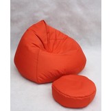 Zitzak Fauteuil XXL oranje - Loungestoel Zitkussen Relaxkussen