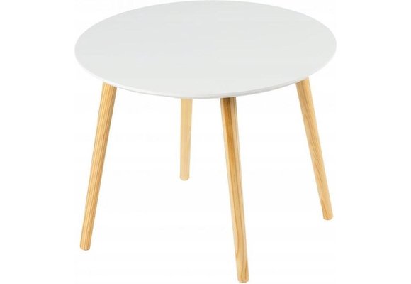 Salontafel rond - 60 cm diameter - wit