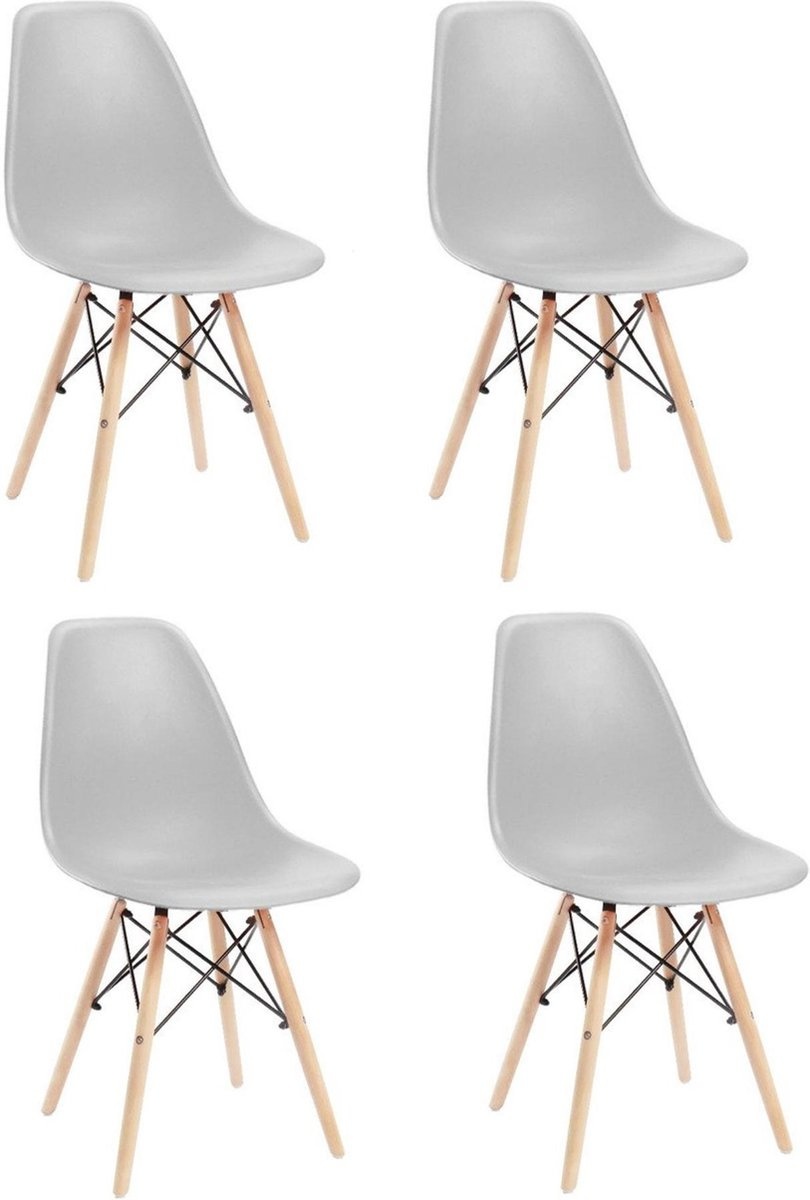 Verbeelding pijnlijk Auto Keukentafel stoelen set - grijs - 4 delige set - keuken - huiskamer -  Vikingchoice.nl