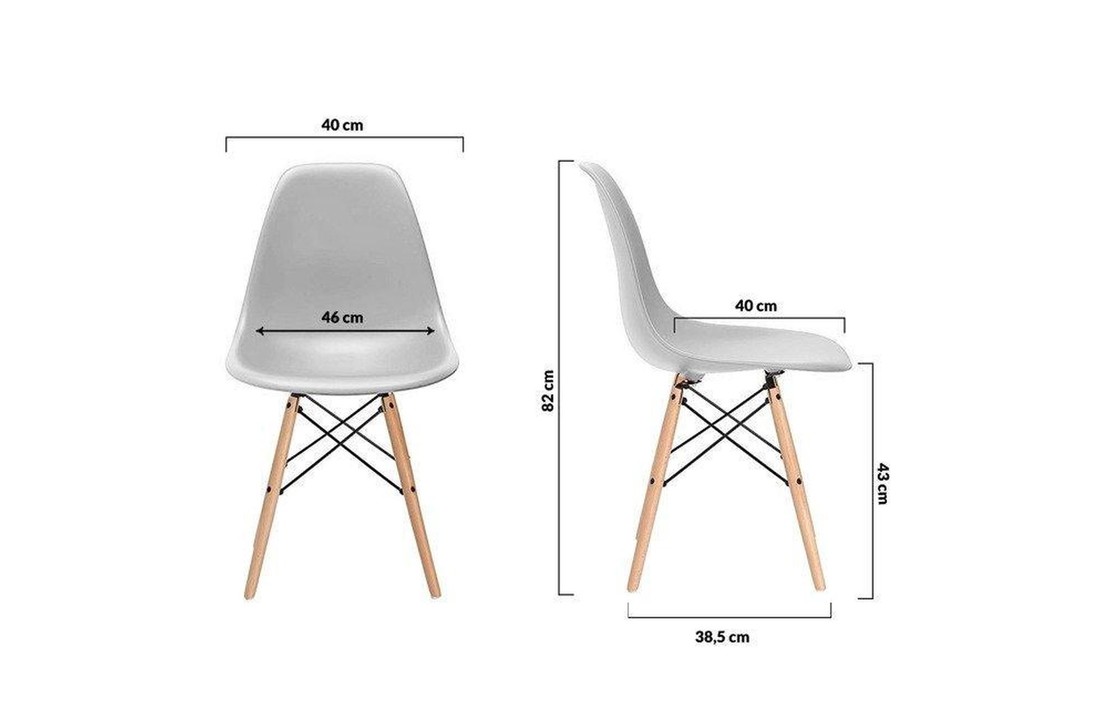Keukentafel stoelen set - grijs - 4 delige set - keuken - huiskamer