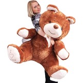 Grote knuffelbeer - I love you - Zacht - Bruin