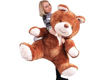 Grote knuffelbeer - I love you - Zacht - Bruin