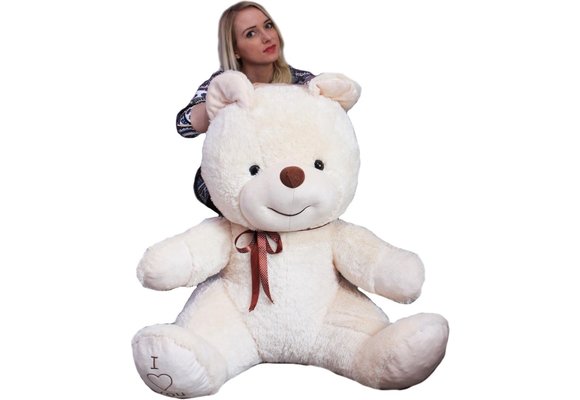 Grote knuffelbeer - I love you - Zacht - Crème