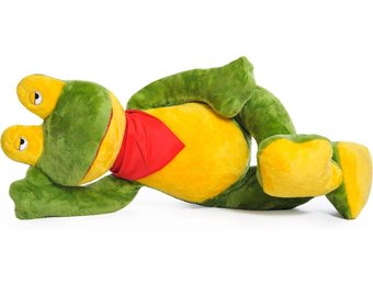 Grote knuffel kikker groen geel 125 cm XL