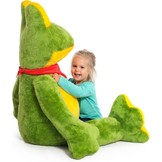 Grote knuffel kikker groen geel 125 cm XL