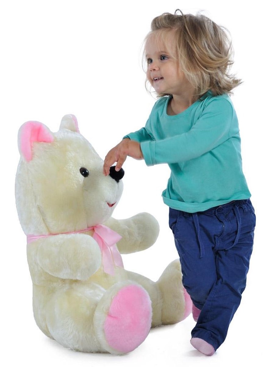 Grote knuffelbeer wit 100 cm XL