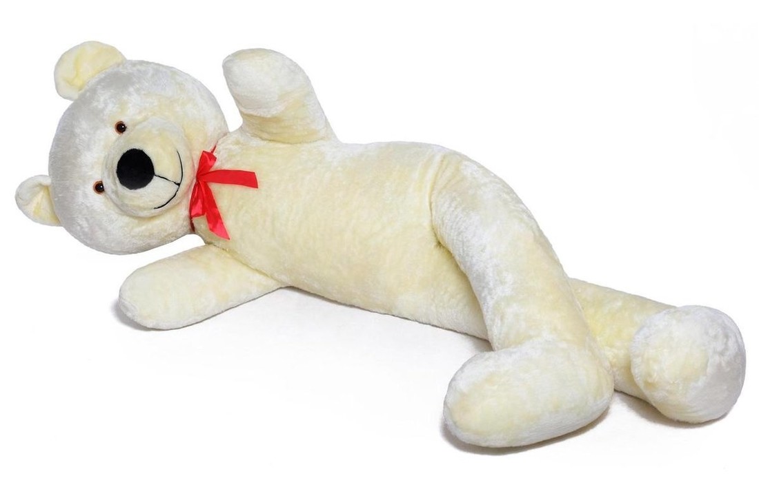 Grote knuffelbeer 2 meter wit 205 cm XXL