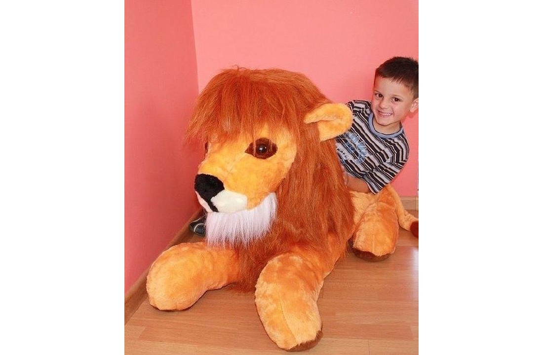 Grote knuffel leeuw oranje 160 cm - Vikingchoice.nl