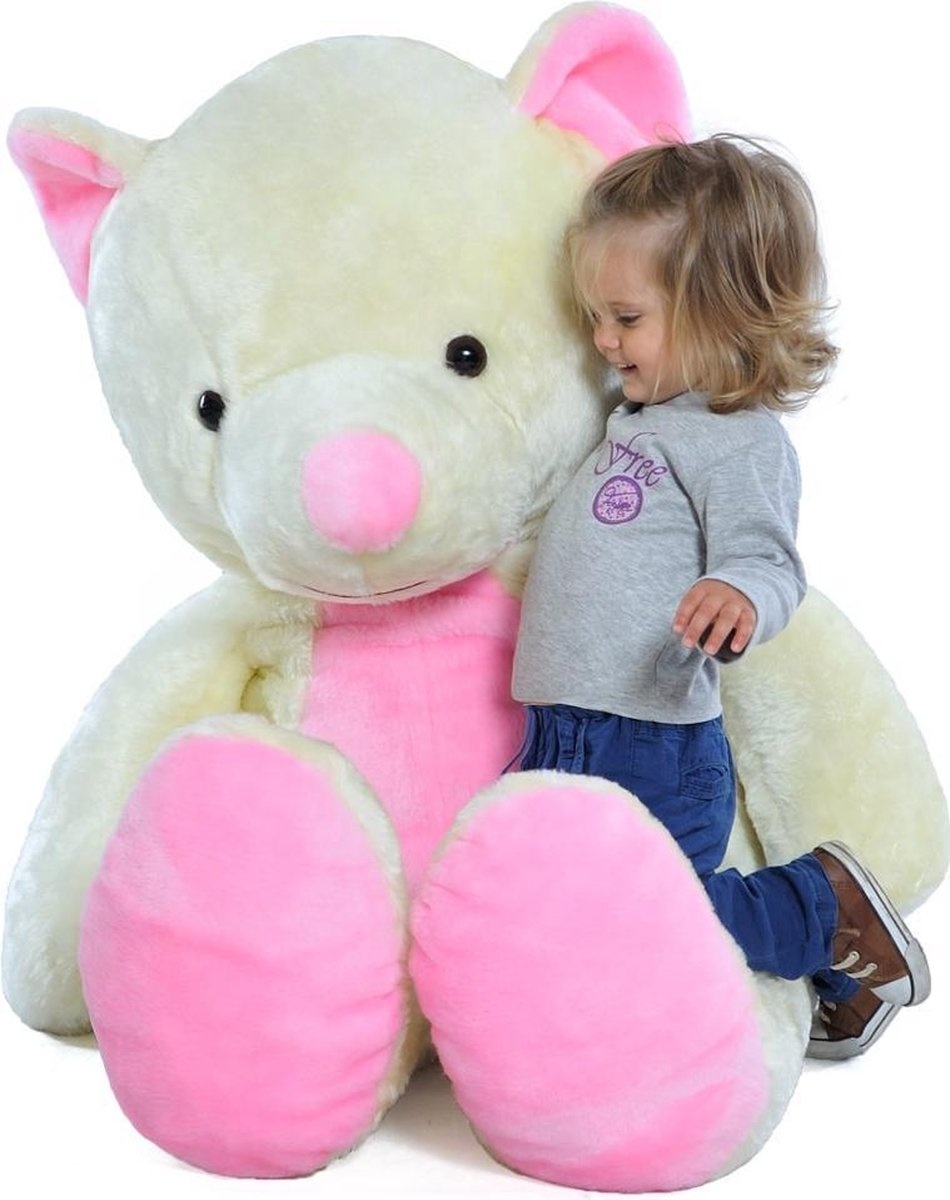 Grote knuffelbeer - Wit - Zacht - 155 cm - XL