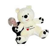 Grote knuffelbeer wit rood I love you 120 cm I Love You