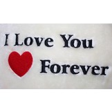 Grote knuffelbeer wit rood I love you 120 cm I Love You