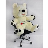 Grote knuffelbeer wit rood I love you 120 cm I Love You