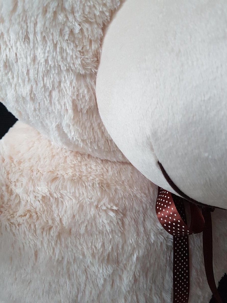 Grote knuffelbeer 2 meter crème 205 cm XXL
