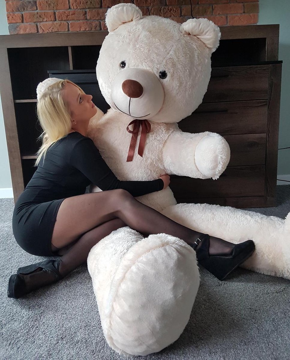 Grote knuffelbeer 2 meter crème 205 cm XXL