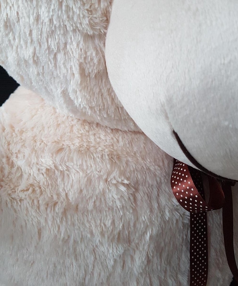 Grote knuffelbeer 2 meter crème 205 cm XXL