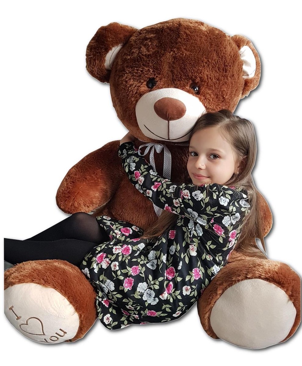 Grote knuffel en grote knuffelbeer vergelijken