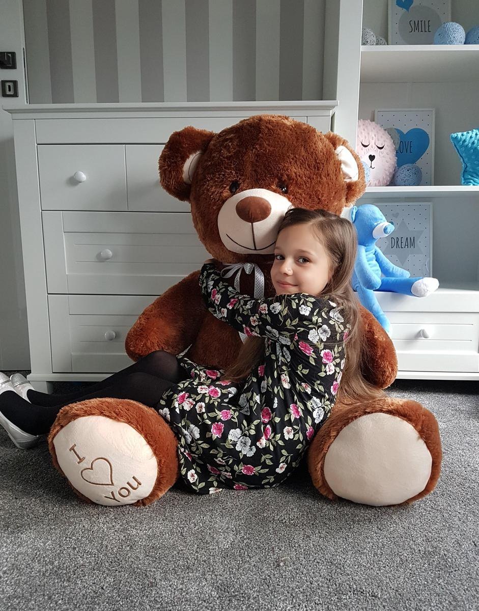 Grote knuffelbeer - I love you - Zacht - Bruin