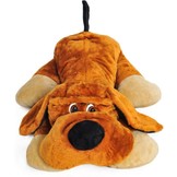 Grote knuffel hond oranje 110 cm XL