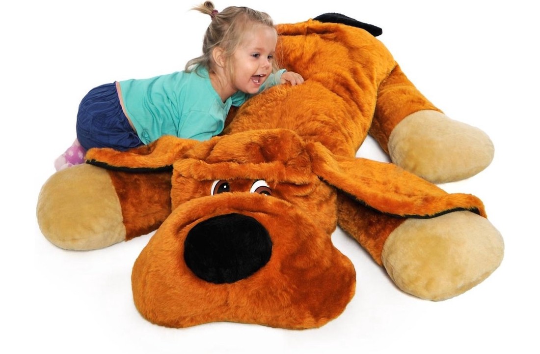 opgroeien In detail Hoopvol Grote knuffel hond oranje 110 cm XL - Vikingchoice.nl