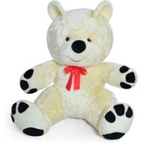 Grote knuffelbeer wit zwart 120 cm XL