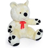 Grote knuffelbeer wit zwart 120 cm XL