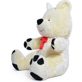 Grote knuffelbeer wit zwart 120 cm XL