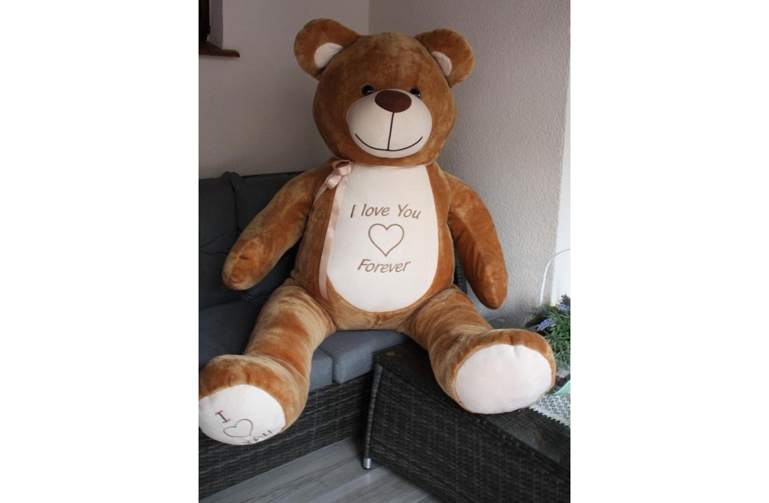 Grote knuffelbeer - I love you - Zacht - Bruin