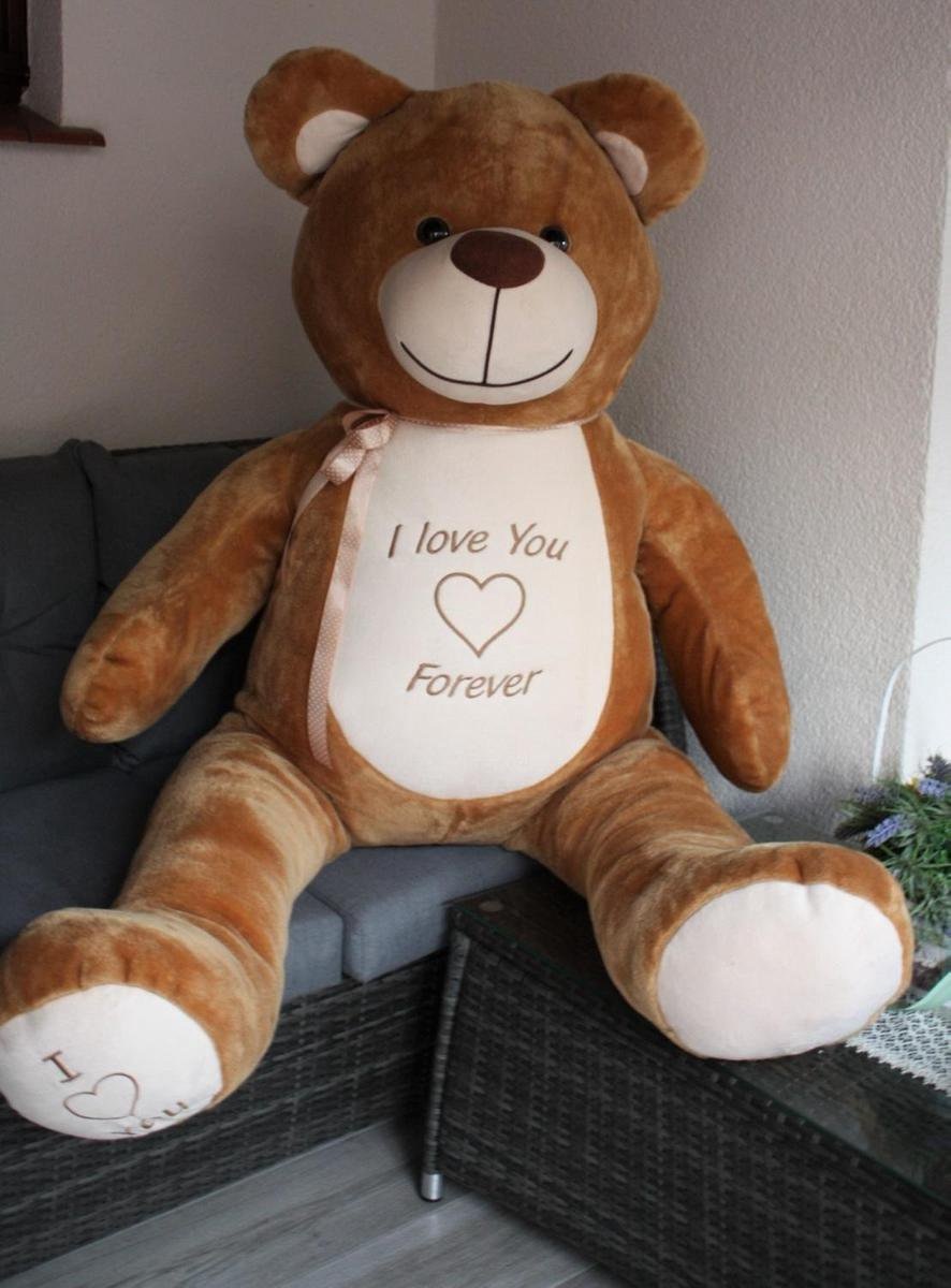 Grote knuffelbeer - I love you - Zacht - Bruin