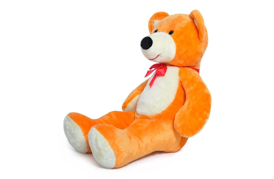 Grote knuffelbeer oranje 105 cm XL